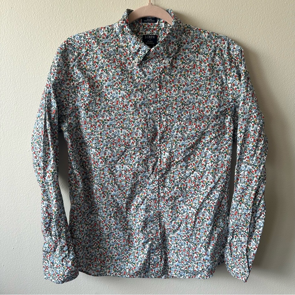 Men's Medium J. Crew Floral Button Down Shirt